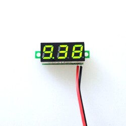 Dijital Mini 0.28'' 4.5-30V DC Yeşil Voltmetre - Thumbnail