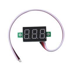 Dijital Mini Voltmetre DC 0V-30V Gerilim (Kırmızı) - 0.28