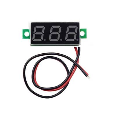 Dijital Mini Voltmetre DC 2.5-30V - Kırmızı