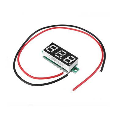 Dijital Mini Voltmetre DC 2.5-30V - Kırmızı