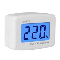 DM55-1 Priz Tipi Dijital Lcd Ekran Voltmetre 80-300V - Thumbnail