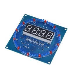 DS1302 Dairesel Elektronik Saat - Alarm - Demonte Lehimleme Kiti - Thumbnail