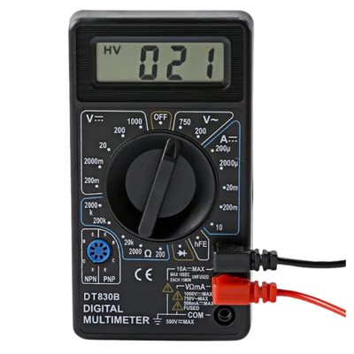 DT-830B Dijital Multimetre - Siyah (Buzzer Yok)