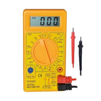 DT-830D Dijital Multimetre Ölçü Aleti - Sarı