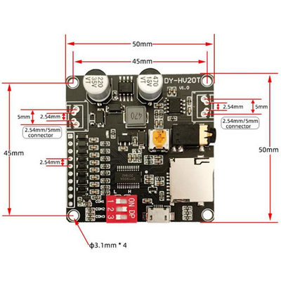 DY-HV20T Ses Çalma MP3 Modülü