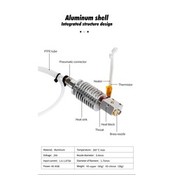 E3D V5 Anycubic Vyper Hotend Seti - 24V - Thumbnail