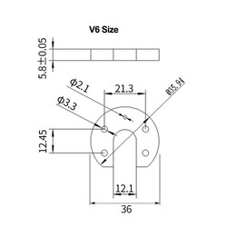 E3D V6 Hotend Montaj Aparatı - U Şekilli Braket - Thumbnail