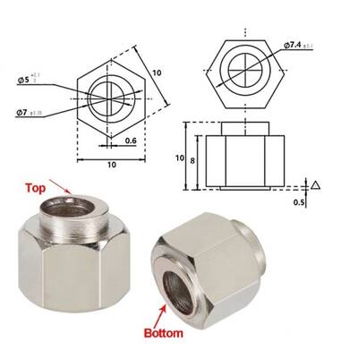 Eksantrik Çıkıntılı Taban Somun - 5x10x10mm
