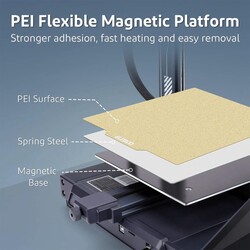 ELEGOO PEI Tabla Neptune 3 Pro - 4 Pro - 235x235mm - Thumbnail