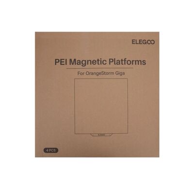 ELEGOO PEI Manyetik Platform Kit – Orange Storm Giga Uyumlu - 4 Adet