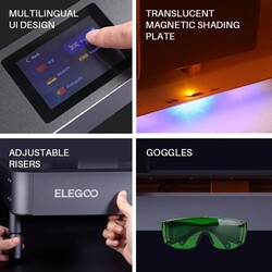 ELEGOO Phecda Lazer Gravür ve Kesici - 10W + Air Assist - Thumbnail