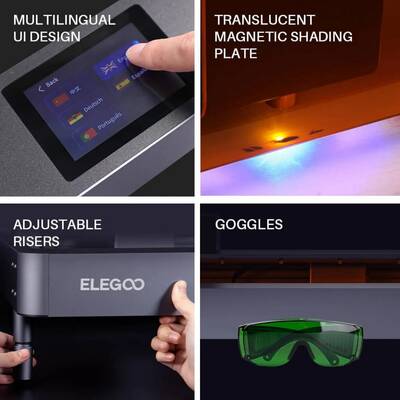 ELEGOO Phecda Lazer Gravür ve Kesici - 10W + Air Assist