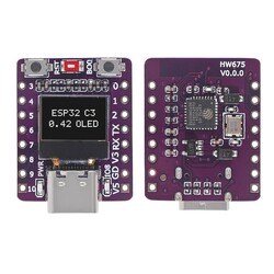 ESP32-C3 0.42 İnç OLED Modülü Wifi+Bluetooth ESP32 Geliştirme Kartı - Thumbnail