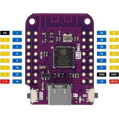 ESP32-S2FN4R2 S2 Mini V1.0 Wifi Geliştirme Kartı