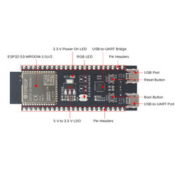 ESP32-S3-DevKitC-1-N8R8 Geliştirme Kartı- Orijinal - Thumbnail