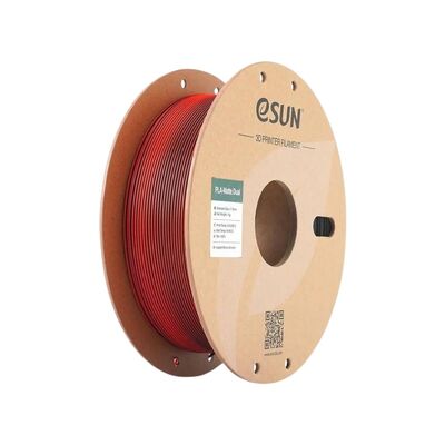eSUN PLA-Matte Dual Filament - Kırmızı - Siyah - 1.75mm 1Kg