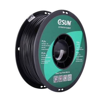 eSUN Siyah PLA+ Plus Filament 1.75mm - 1 Kg