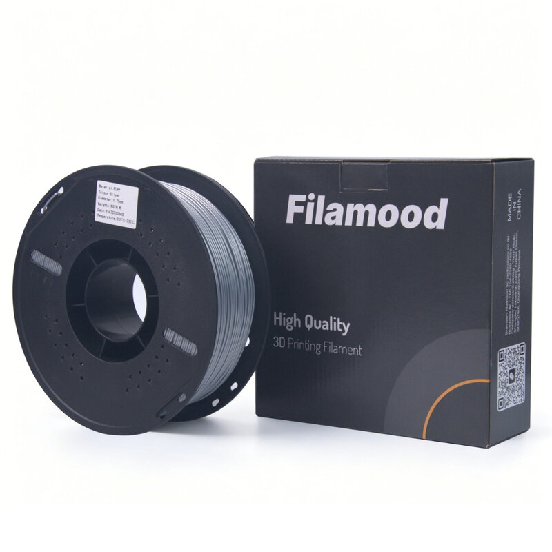 Filamood - Filamood PLA+ Gümüş Filament 1.75mm 1Kg