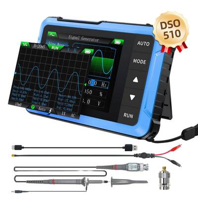 FNIRSI DSO-510 Mini El Tipi Dijital Osiloskop - Sinyal Jenaratörü