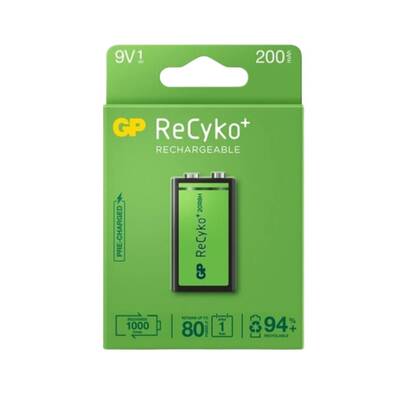 GP ReCyko 9V 200mAh Şarj Edilebilir Pil - Gp20r8h