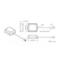 GPS Aktif Anten - 1575 Mhz - 3 Metre - SMA Erkek - Thumbnail