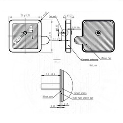 GPS-GNSS Pasif Patch Anten - 25x25x4mm - Thumbnail