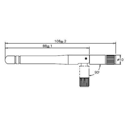 GSM Anten - 3dbi 90-180 Derece - SMA Erkek - 108mm
