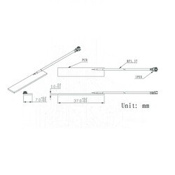 GSM PCB Anten - 1.13mm Coaxial Kablo - U.FL Dişi Konnektör - Thumbnail