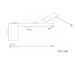 GSM PCB Anten - 1.13mm Coaxial-U.FL Dişi Konnektör - Thumbnail