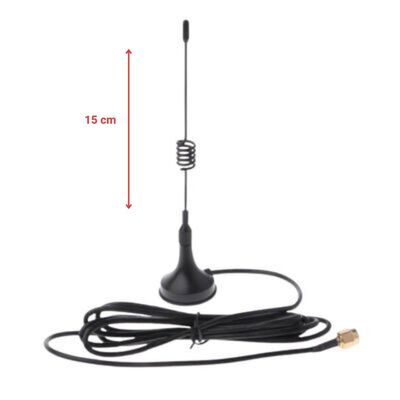 GSM Whip Anten - 5dbi RG174 Kablolu- SMA Erkek - 3M
