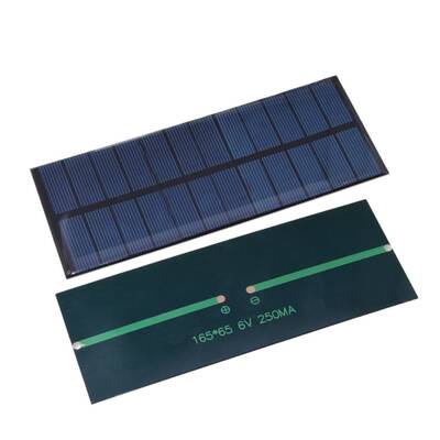 Güneş Paneli 6V 1.5W 250mA - 165x65mm