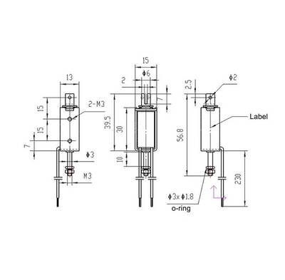 İtme-Çekme Selenoidi - 5 Newton - 10mm Stroke - 12VDC