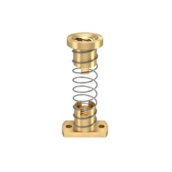 Robo90 - Kesik T8 Yaylı Trapez Somun-8mm-4 Start-Pirinç