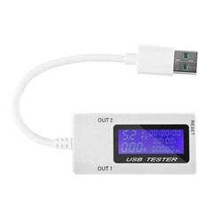 KWS-1705 Çift USB Tester - USB Voltmetre, Ampermetre - Thumbnail