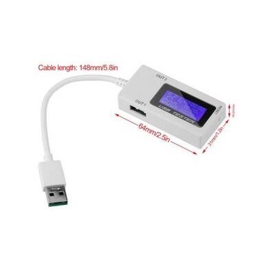 KWS-1705 Çift USB Tester - USB Voltmetre, Ampermetre