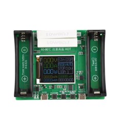 18650 Lityum Pil Kapasitesi Test Cihazı - LCD Ekran - Type C - 5V - Thumbnail