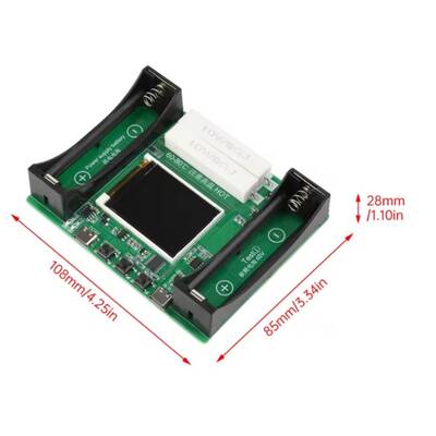 18650 Lityum Pil Kapasitesi Test Cihazı - LCD Ekran - Type C - 5V