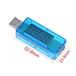 Led Göstergeli USB Tester - USB Voltmetre, Ampermetre - Thumbnail