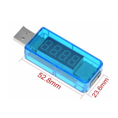 Led Göstergeli USB Tester - USB Voltmetre, Ampermetre