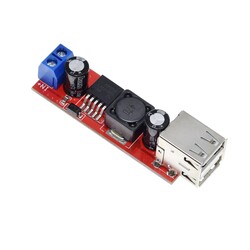 LM2596 Çift USB Çıkışlı Voltaj Düşürücü Regülatör - 5V-3A - Thumbnail