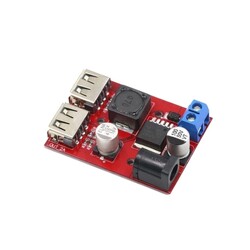 Robo90 - LM2596 LM2596S Çift USB Çıkışlı 3A Voltaj Regülatör Kartı