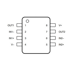 LM358 SMD OpAmp Entegresi SOIC-8 - Thumbnail