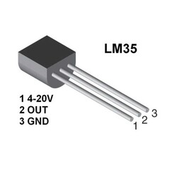 LM35DZ Sıcaklık Sensörü - To-92 - Thumbnail