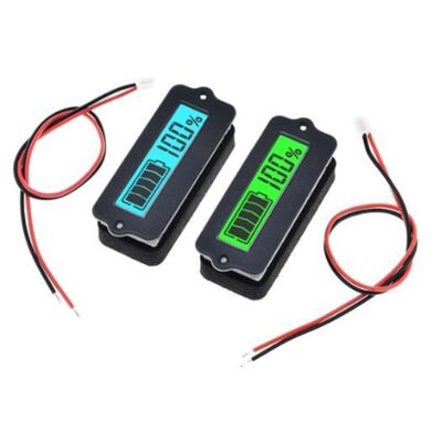 LY6W 12V LCD Batarya Kapasite Gösterge Modülü - Mavi