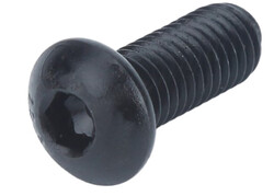 M3x16mm Düğme başlı (Alyan Başlı) Vida - 1 Adet - Siyah - Thumbnail