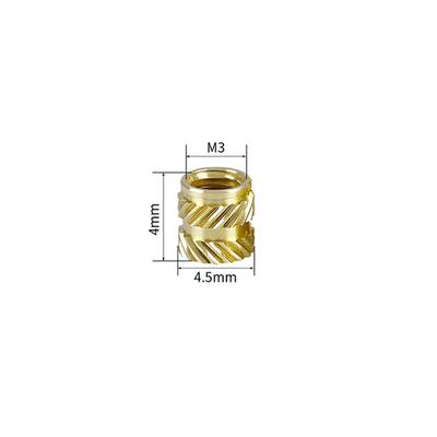 M3x4mm Pirinç Insert Somun - 3D Baskı Uyumlu