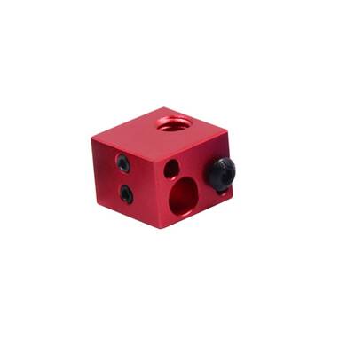Makerbot E3D V5 Isıtıcı Blok - 16x16x12mm - Kırmızı