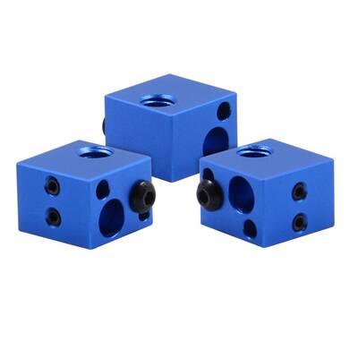 Makerbot E3D V5 Isıtıcı Blok - 16x16x12mm - Mavi