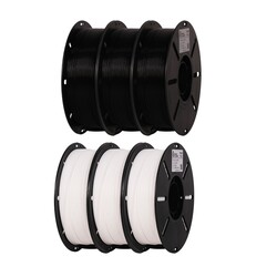 Marka Filament - Marka Filament Hyper PLA - 1.75mm - Siyah-Beyaz 6'lı Set (6Kg)