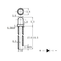 Mavi Led - 3mm - 10 Adet - Thumbnail